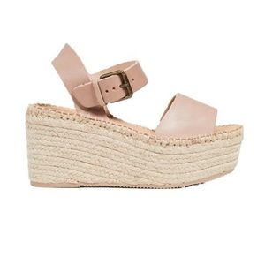Soludos Midorca Platform Wedge in Nude